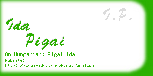 ida pigai business card